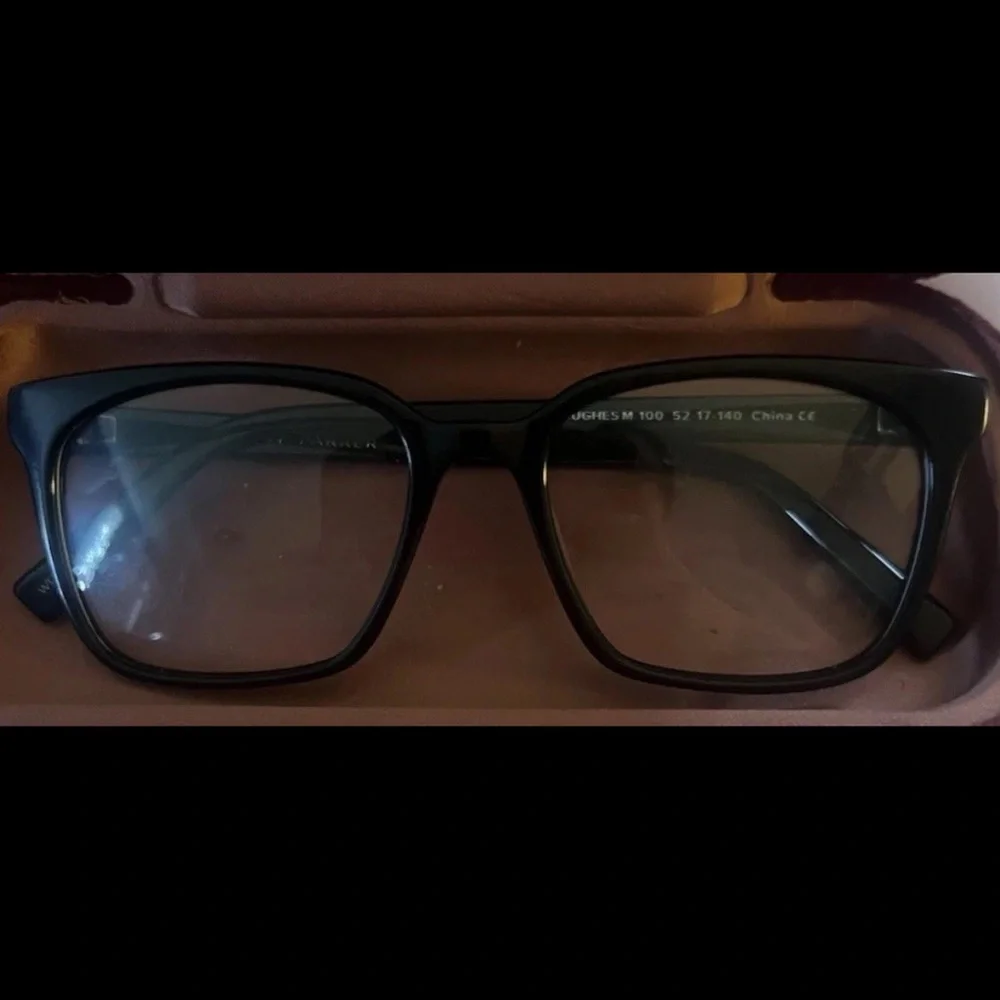 NEW! Warby Parker Black Hughes M100 Relaxed Square Eyeglass Frames